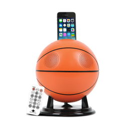 amethystx 5籃球蘋果音響iphone底座充電無線藍(lán)牙音箱音箱電腦低音炮 橘黃色 5 5c 5s轉(zhuǎn)接頭版音箱產(chǎn)品圖片1 it168