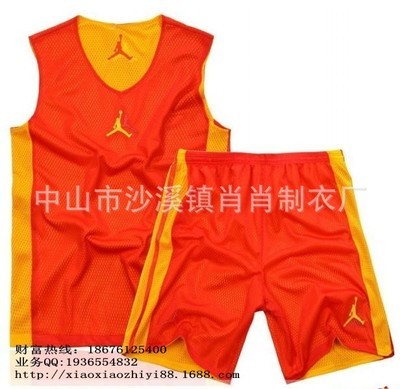 【生產批發(fā)供應籃球服吸濕排汗球衣套裝網眼熱升華訓練服比賽服定做】價格,廠家,圖片,球服、田徑服,中山市沙溪鎮(zhèn)肖肖制衣廠-